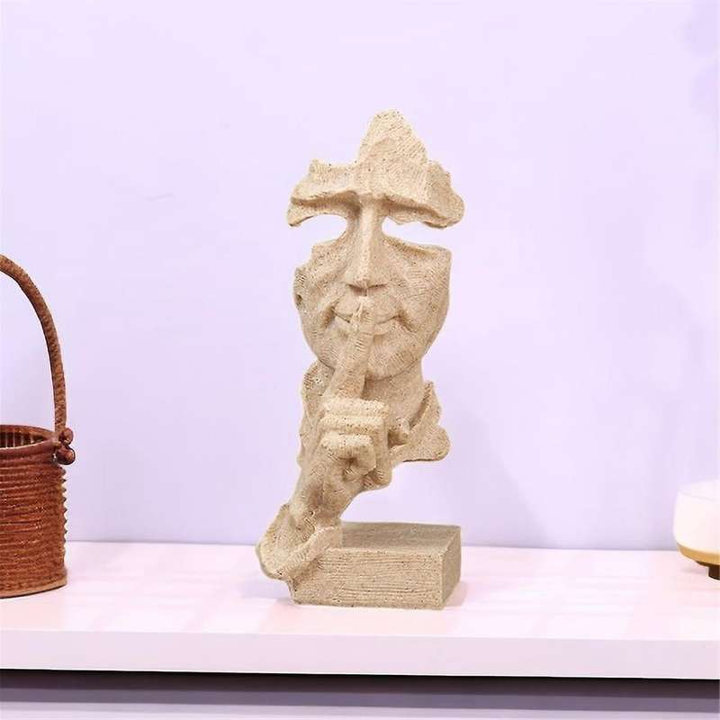 Thinkers Statue Not Speaking Abstract Mask Arts Statue A Unique Addition Creatives Home Decor for Ar