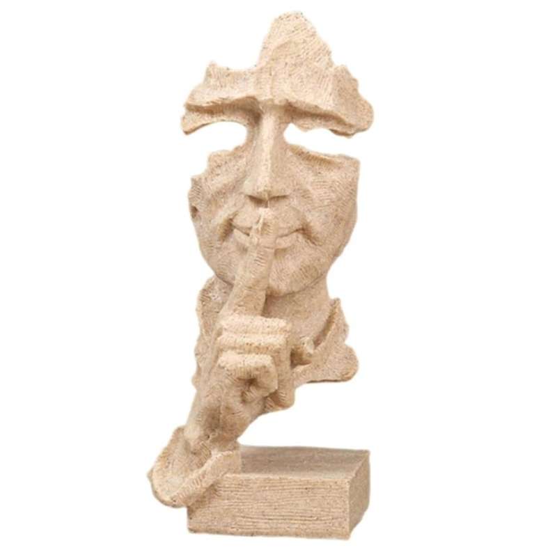 Thinkers Statue Not Speaking Abstract Mask Arts Statue A Unique Addition Creatives Home Decor for Ar