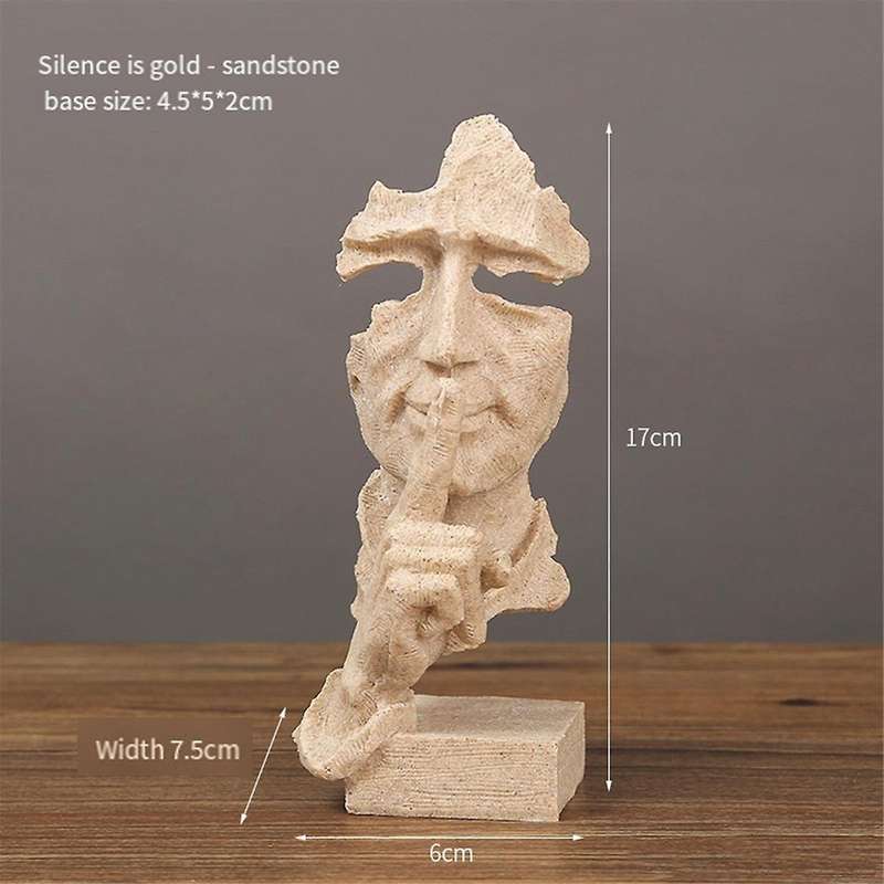 Thinkers Statue Not Speaking Abstract Mask Arts Statue A Unique Addition Creatives Home Decor for Ar