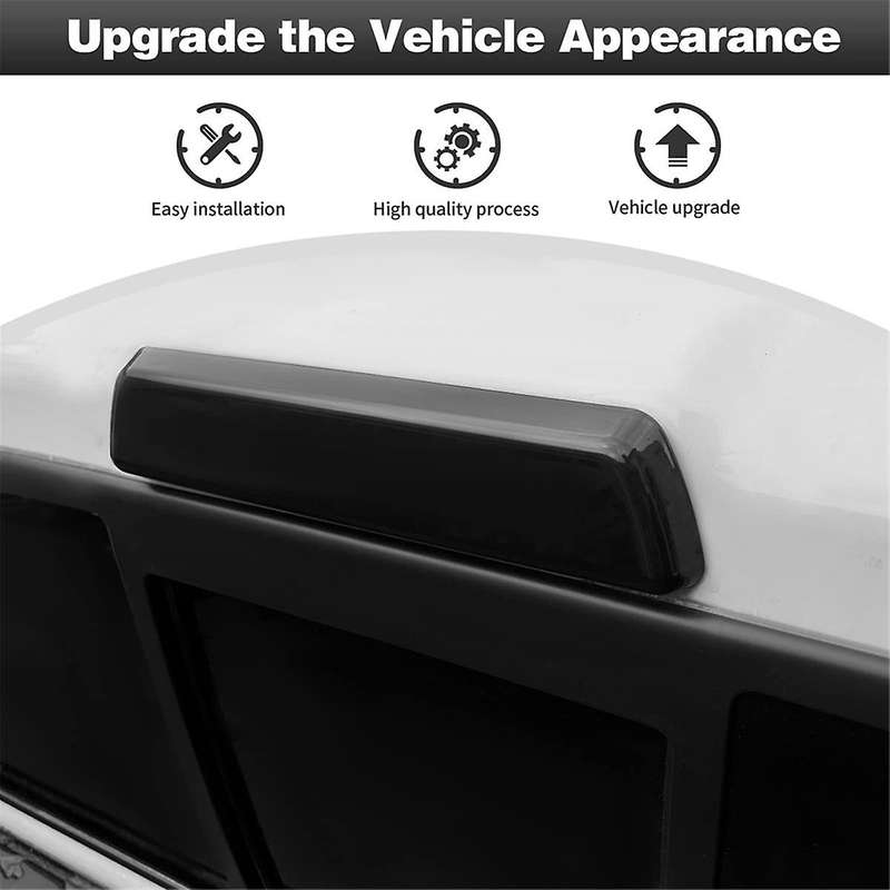 Third 3Rd Brake Light Trim Cover for 2009-2014 High-Mounted Brake Light Trim Accessories , Smoked Bl