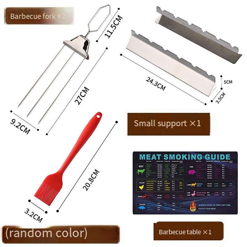 Three-Way BBQ Skewers, Stainless Steel BBQ Skewers, Easy to Use Pusher Slider, Perfect for Meats, Ve