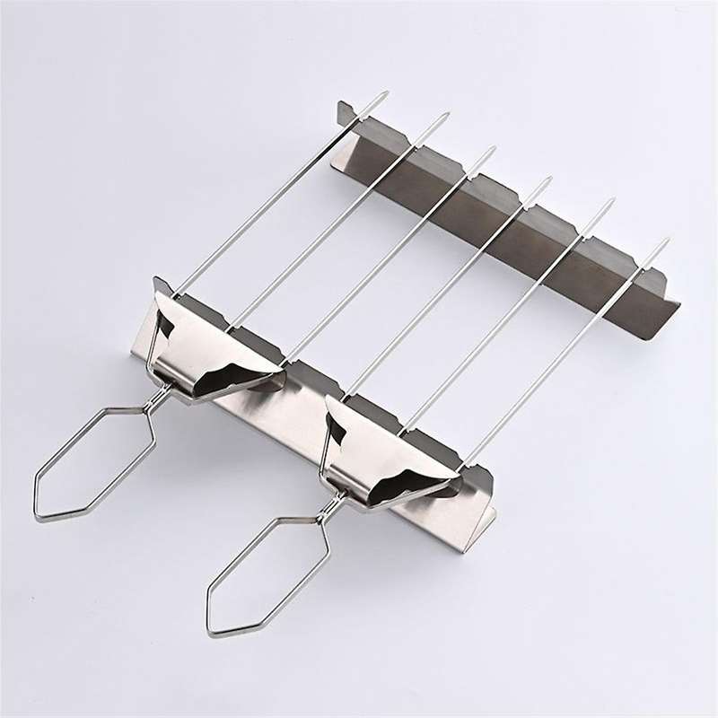 Three-Way BBQ Skewers, Stainless Steel BBQ Skewers, Easy to Use Pusher Slider, Perfect for Meats, Ve