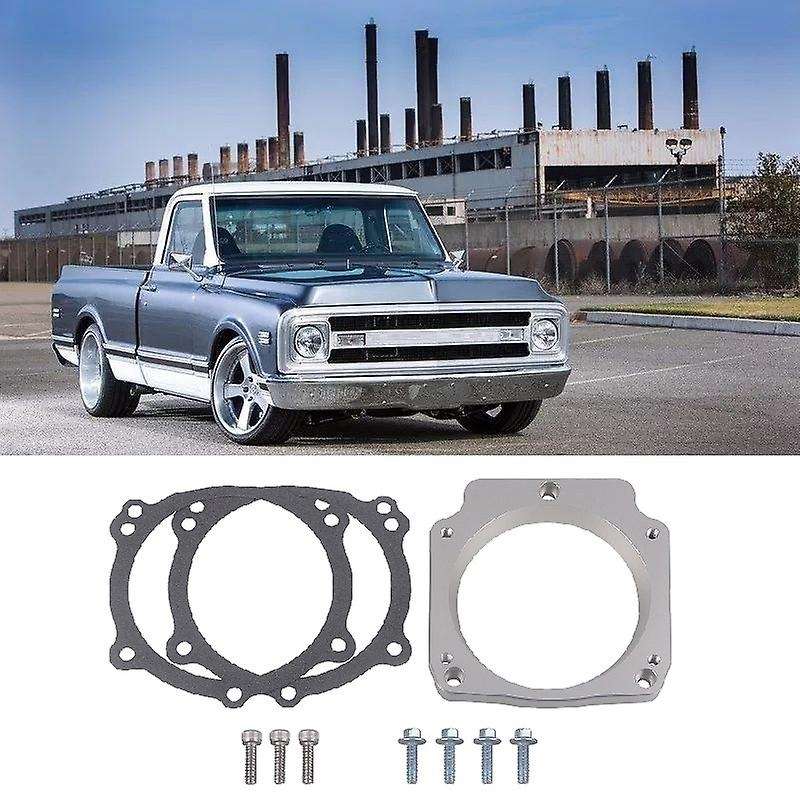 Throttle Body Truck Adapter - LS1 3 Bolt 92mm Intake Manifold to LS3 4 Bolt 102mm Throttle Body LM7