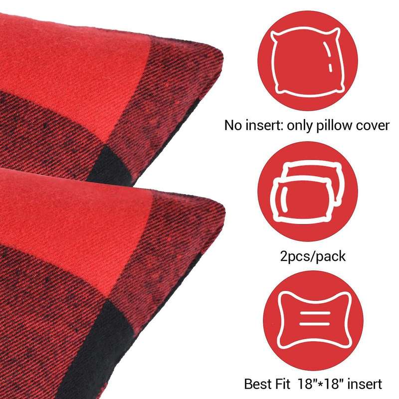 Throw Pillow Covers 18X18 Inches Pillow Cover Throw Pillow Covers Decorative Pillows Christmas Decor