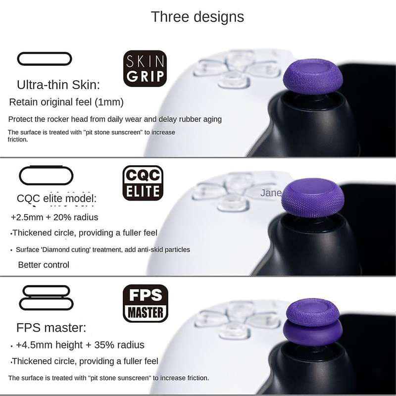 Thumb Grip Set Joystick Cap Thumbstick Cover for Portal White