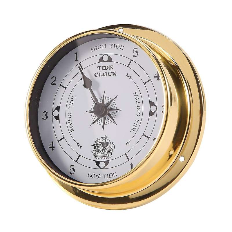 Tidal Clock, Wall Mounted Tester Copper Shell Marine for , Wall Hanging Boat Using Tidal Clock, 115