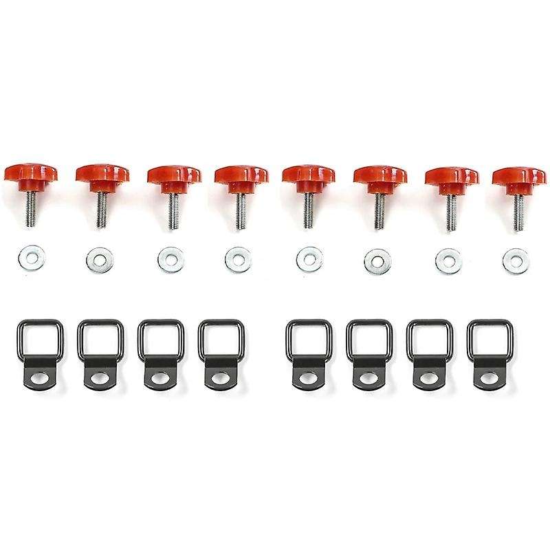 Thumb Screws Quick Removal Hardtop Bolts with 8 Tie Down Anchors for 1995-2019 Wrangler YJ JKU JLU 4