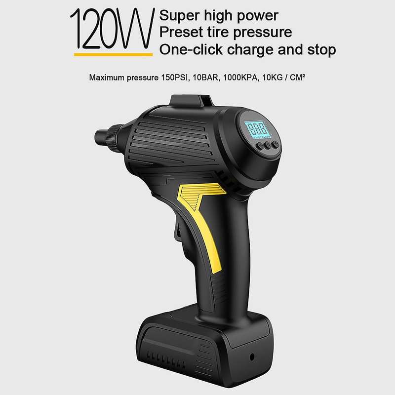 Tire Inflator Air Compressor for Car Tire Cordless Car Tire Pump Digital Pressure Gauge Auto Shut Of