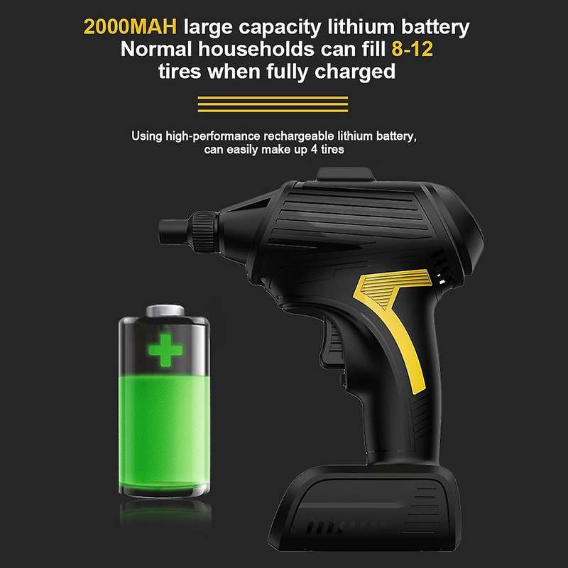 Tire Inflator Air Compressor for Car Tire Cordless Car Tire Pump Digital Pressure Gauge Auto Shut Of