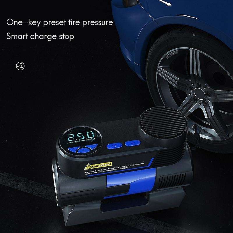 Tire Inflator 12V 150 PSI Portable Air Compressor with Digital Pressure Gauge LED Light for Car Moto