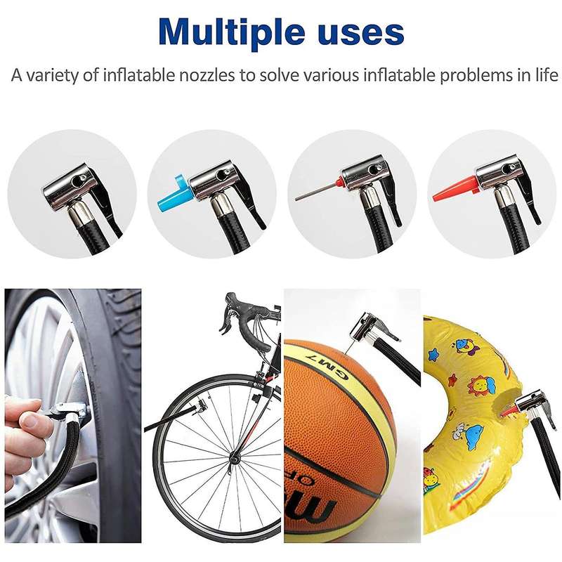 Tire Inflator Air Compressor, 12V Tire Pump with Digital Display, Air Pump with LED Lighting for Car