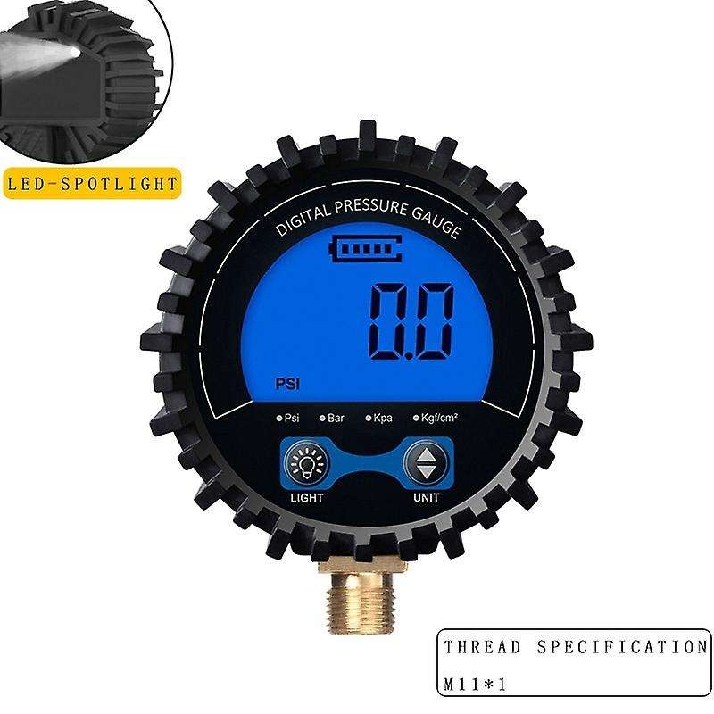 Tire Pressure Gauge Digital Tire Tester Display Air Pressure Manometer Quick Connect Coupler Thread