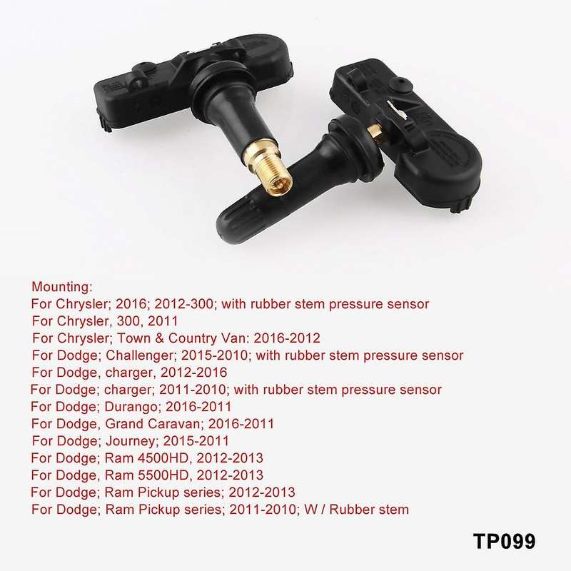 Tire Pressure Sensor TPMS Replacement for Wrangler JK Ram Charger (5-Pack) 56029398AB 68142397AA