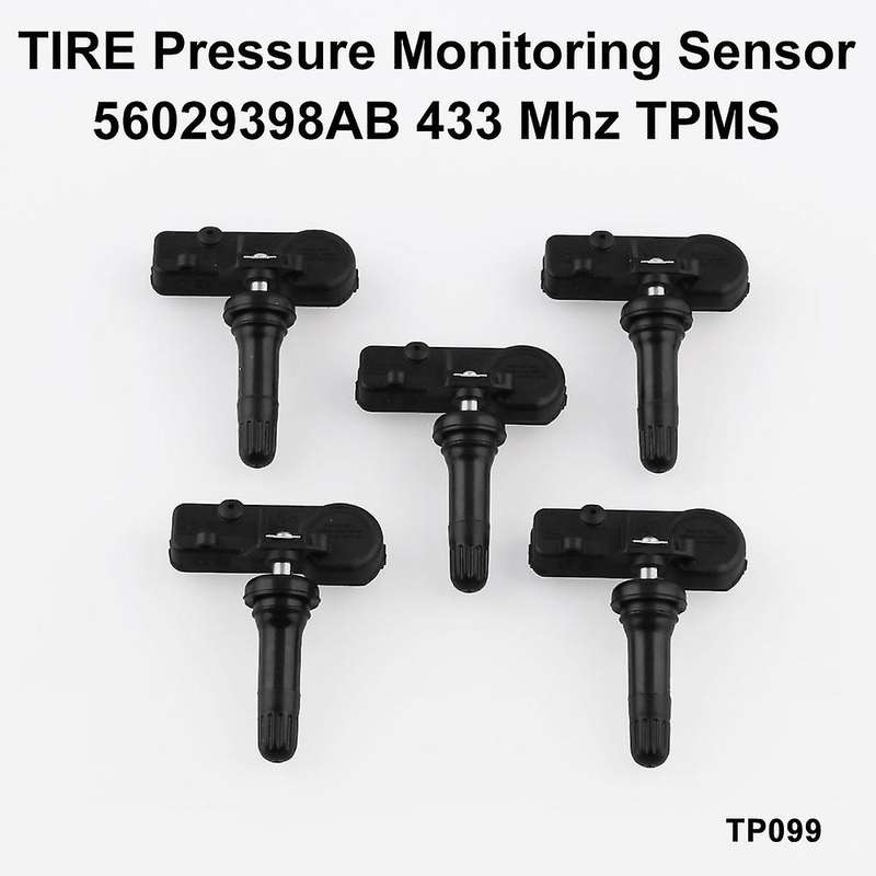 Tire Pressure Sensor TPMS Replacement for Wrangler JK Ram Charger (5-Pack) 56029398AB 68142397AA