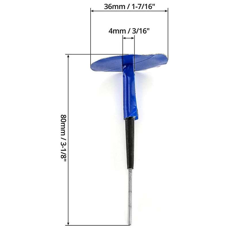 Tire Repair Patch Plug, 1 7/16Inch X 3/16Inch Dipped Stem, Pack Of 24