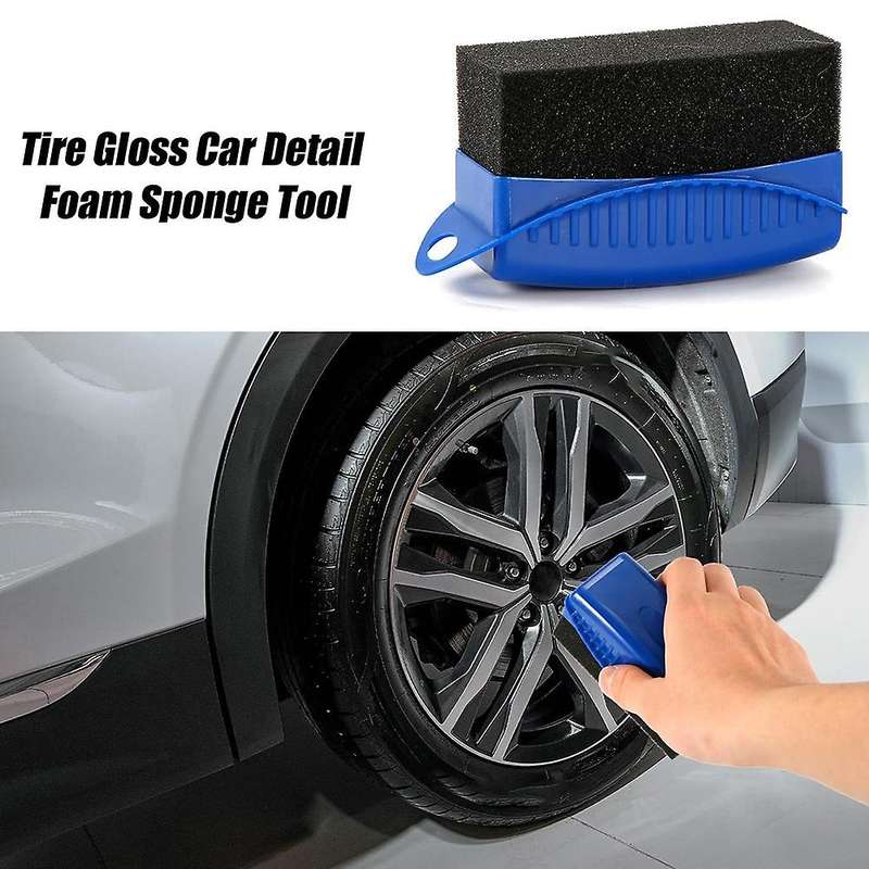 Tire Shine Applicator, Tire Dressing Applicator Pad, Tire Sponge Applicator Curved Tire Detail Spong