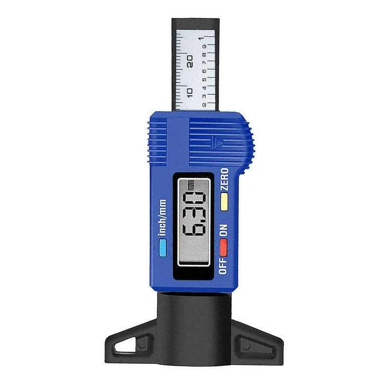 Tire Tread Depth Gauge Tire Tread Gauge Auto Tread Gauge Digital Depth Gauge LCD Display 0-25.4 mm f