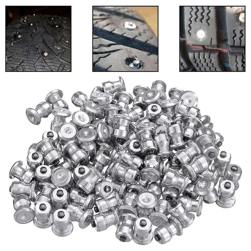 Tires Studs Screw Snow Spikes Wheel Tyres Snow Chains Studs for Shoes ATV Car Tires 500Pcs Winter Wh