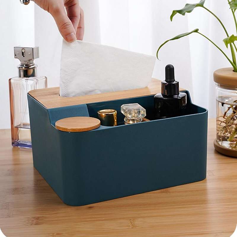 Tissue Box with Plastic Cover Napkin Holder Home Storage Boxes Dispenser Case Office Organizer for T