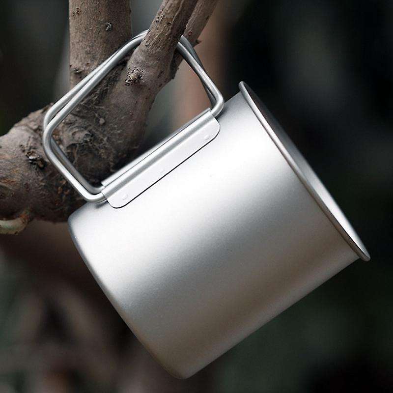 Titanium Folding Water Mugs Drinkware Outdoor Camping Cups No Lid Ultralight Portable Outdoor Travel