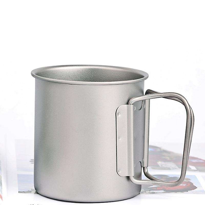 Titanium Folding Water Mugs Drinkware Outdoor Camping Cups No Lid Ultralight Portable Outdoor Travel