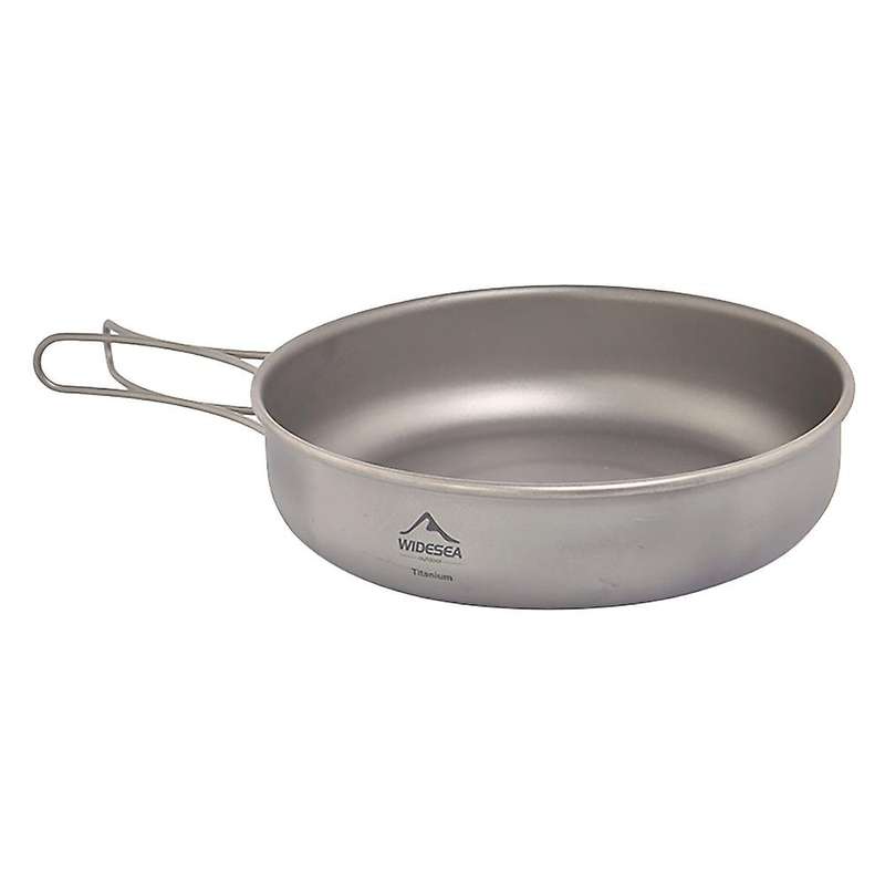 Titanium Frying Pan with Folding Handle Camping Frying Pan for Outdoor Camping Cooking Hiking Portab