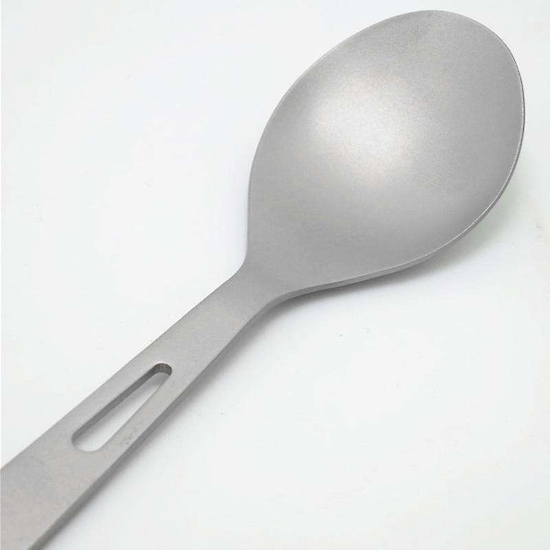 Titanium Large Spoon with Fork Tip Bottle Opener Long Handle Camping Travel Tablewares Picnic Conven
