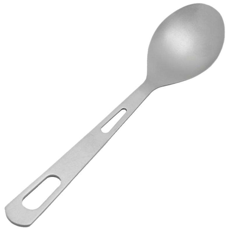 Titanium Large Spoon with Fork Tip Bottle Opener Long Handle Camping Travel Tablewares Picnic Conven