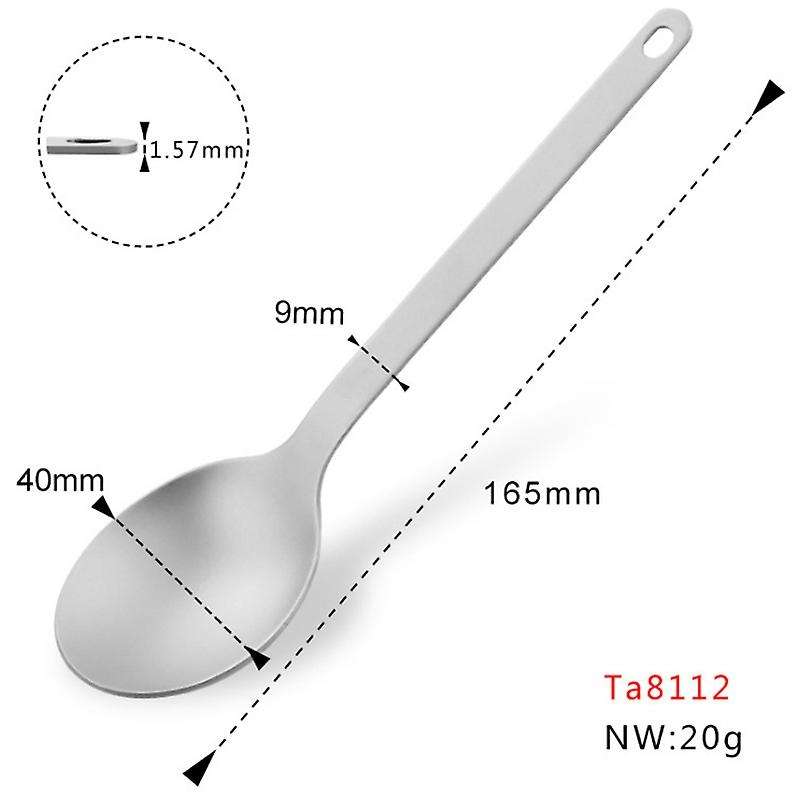Titanium Spoon Outdoor Picnic and Household Dual-Use Tableware Ultralight Tableware