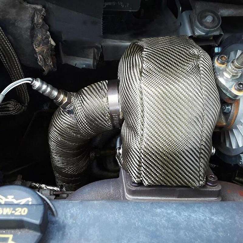 Titaniums Turbos Blanket Cover for Turbocharger Heat Shield Cover with Fastener Springs for T3 T25 T