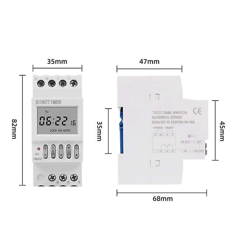 TM622 1 Second Interval Big LCD Display Programmable Timer Switch Digital Time Relay Electronic Ligh