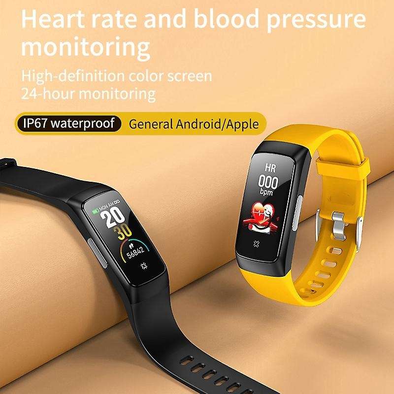 TM01 Smart Bracelet Thermometer Bracelet,Waterproof PPG+ ECG Blood Oxygen Blood Pressure Monitoring,