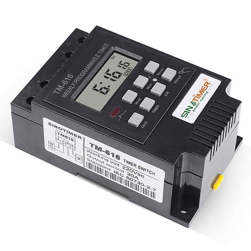 Tm616 30amp 4pins Programmable Timer Din Rail Mount Timer Switch Digital Timer 110v Ac Programmable