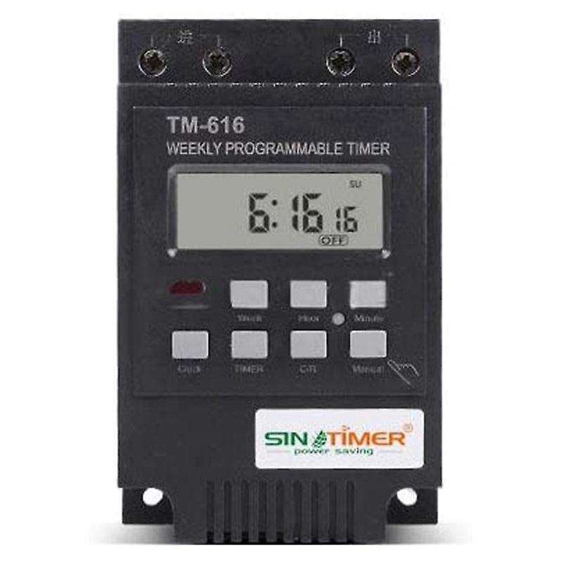 Tm616 30amp 4pins Programmable Timer Din Rail Mount Timer Switch Digital Timer 110v Ac Programmable
