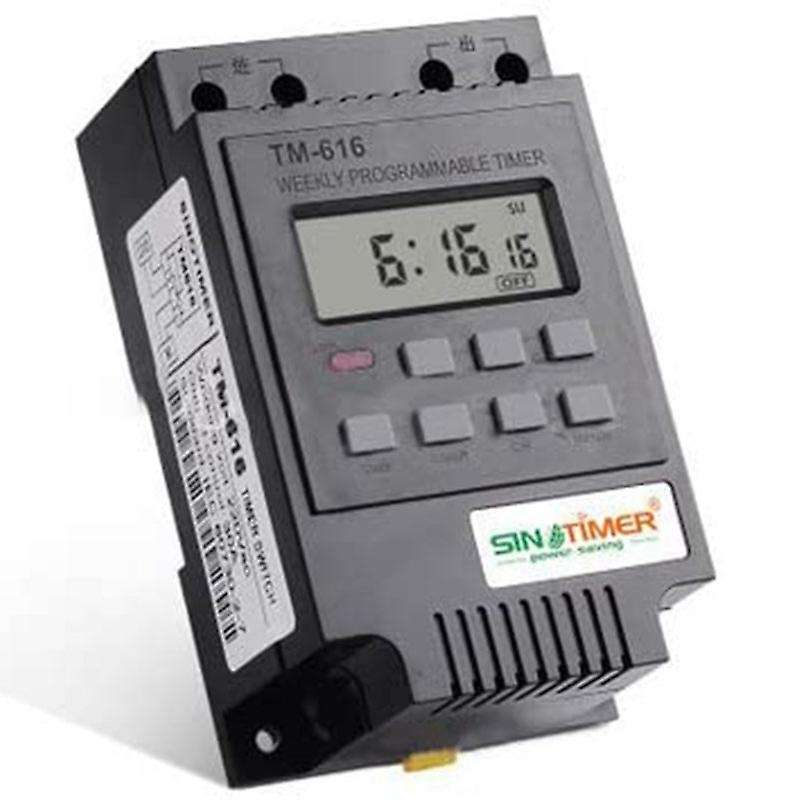 Tm616 30amp 4pins Programmable Timer Din Rail Mount Timer Switch Digital Timer 110v Ac Programmable