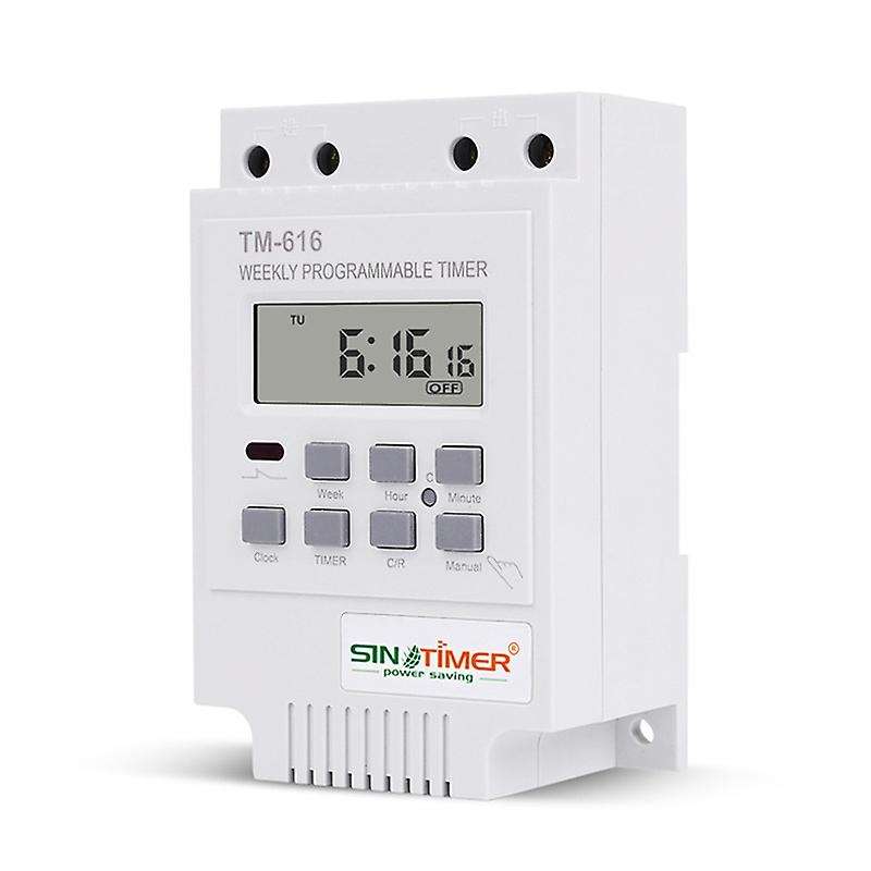 Tm616w-2 30a 220v Electronic Weekly Programmable Digital Time Switch Relay Timer Control Timer Din R