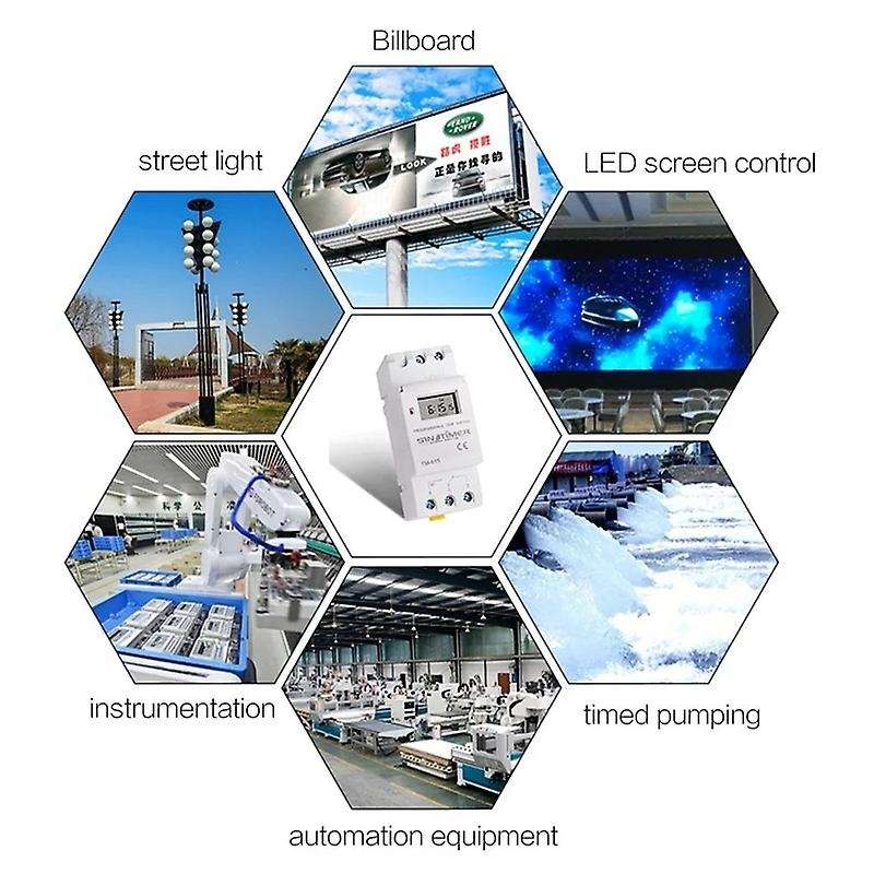 Tm616w-2 30a 220v Electronic Weekly Programmable Digital Time Switch Relay Timer Control Timer Din R