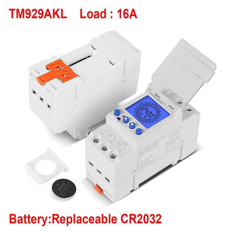 TM929AKL 24Hrs Digital Analogue Time Switch Each Day Rail Timer Backlight Large Screen Display 85-26