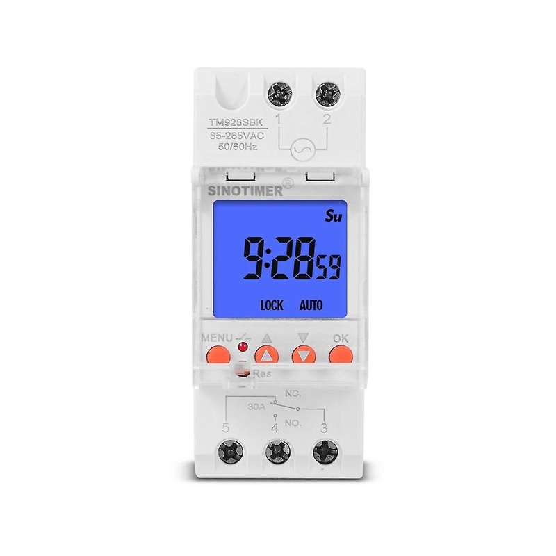 Tm928sbkl Second Control Screen Display Replaceable Battery Rail Timer Switch Backlight-85-265v 30