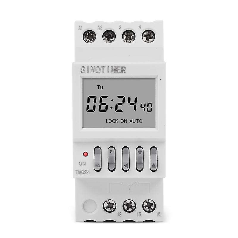 Tm624 Digital Timer Switch 40-group Time-controlled Ringer Din Rail Mount 220v Timer Relay