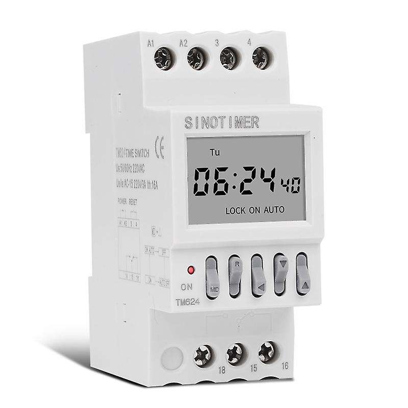 Tm624 Digital Timer Switch 40-group Time-controlled Ringer Din Rail Mount 220v Timer Relay