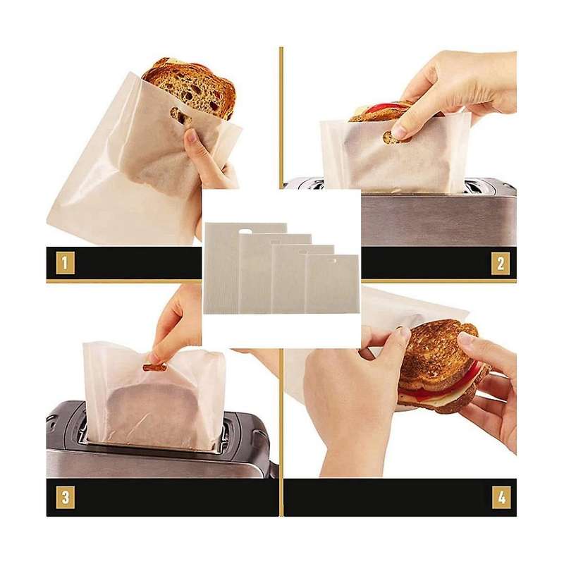 Toaster Bags Reusable, 40 Pcs Non Stick Toaster Bags Reusable and Heat Resistant Easy to Clean