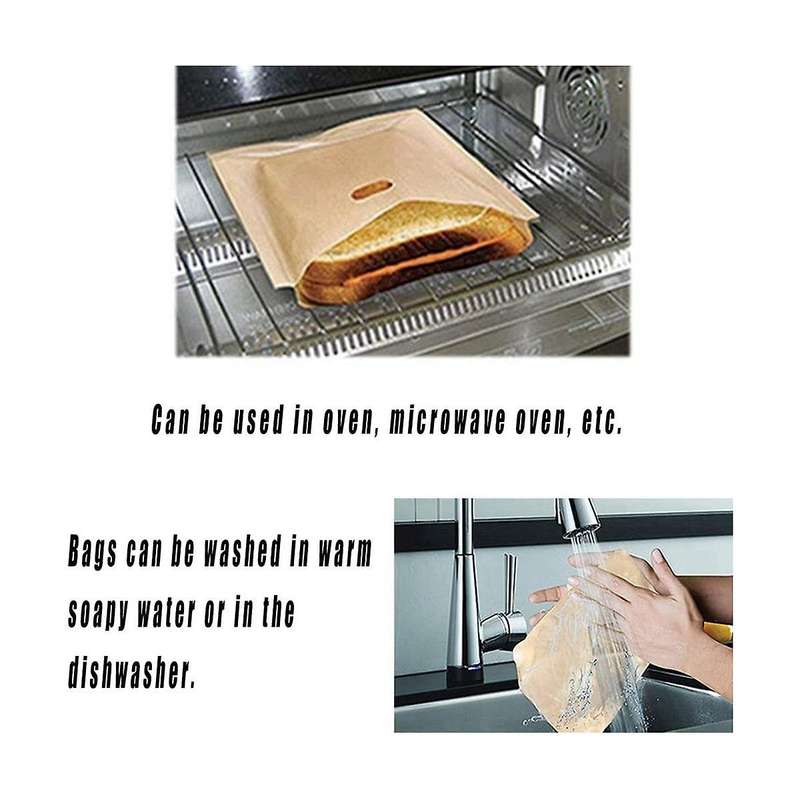 Toaster Bags Reusable, 40 Pcs Non Stick Toaster Bags Reusable and Heat Resistant Easy to Clean