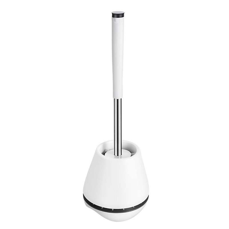 Toilet Brush and Holder Set, Silicone Bristles Bathroom Cleaning Bowl Brush Kit with Tweezers,and Ha