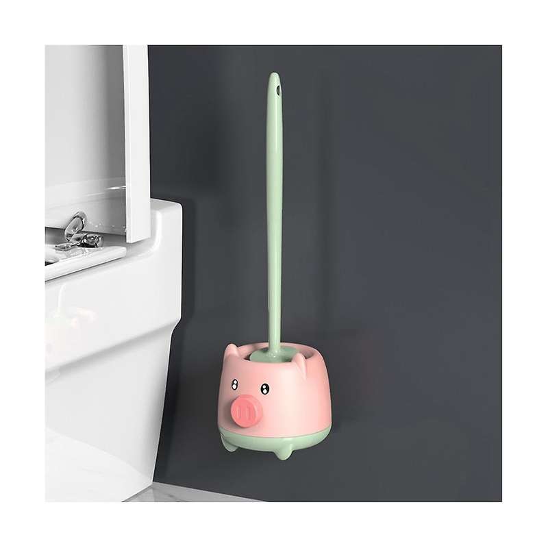Toilet Bowl Brush and Holder, Compact Toilet Bowl Cleaning Brush Set for Bathroom Deep Cleaning