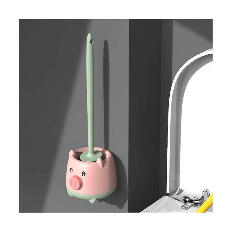 Toilet Bowl Brush and Holder, Compact Toilet Bowl Cleaning Brush Set for Bathroom Deep Cleaning