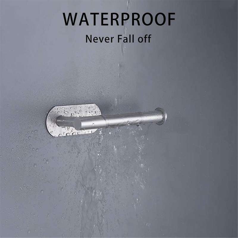 Toilet Paper Holder No Drilling for Bathroom and Washroom, 304 Stainless Steel Brushed Nickel (Silve