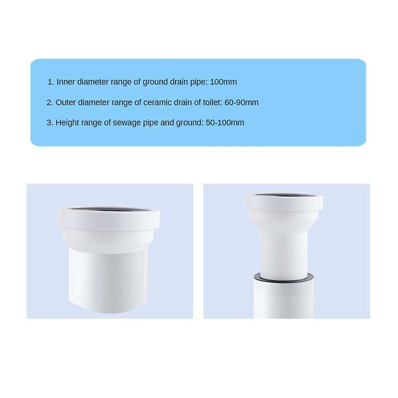 Toilet Connection Adapter Drainer Drain Pipe Toilet Accessories Bathroom Tool for Home Livingroom Ou