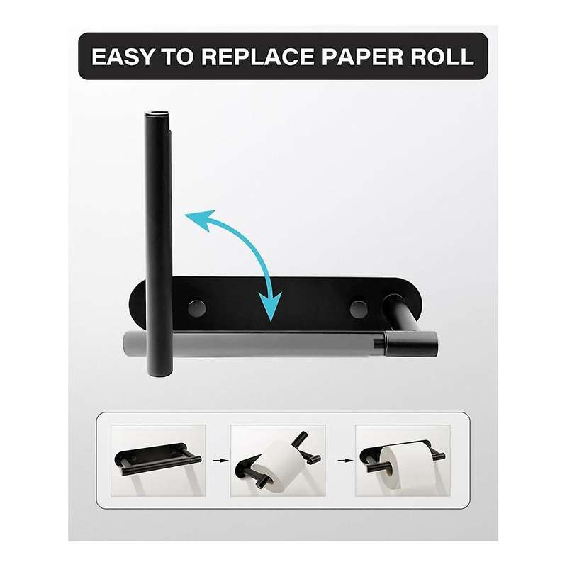 Toilet Paper Holder,Adhesive Toilet Paper Holder Tissue Holder for Bathroom Wall Mounted or Self-Adh