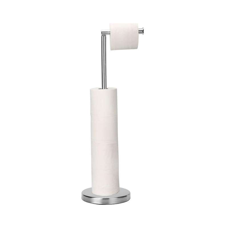 Toilet Paper Holder, Free Standing Toilet Paper Holder Stand with Reserve for 4 Spare , Sturdy Base